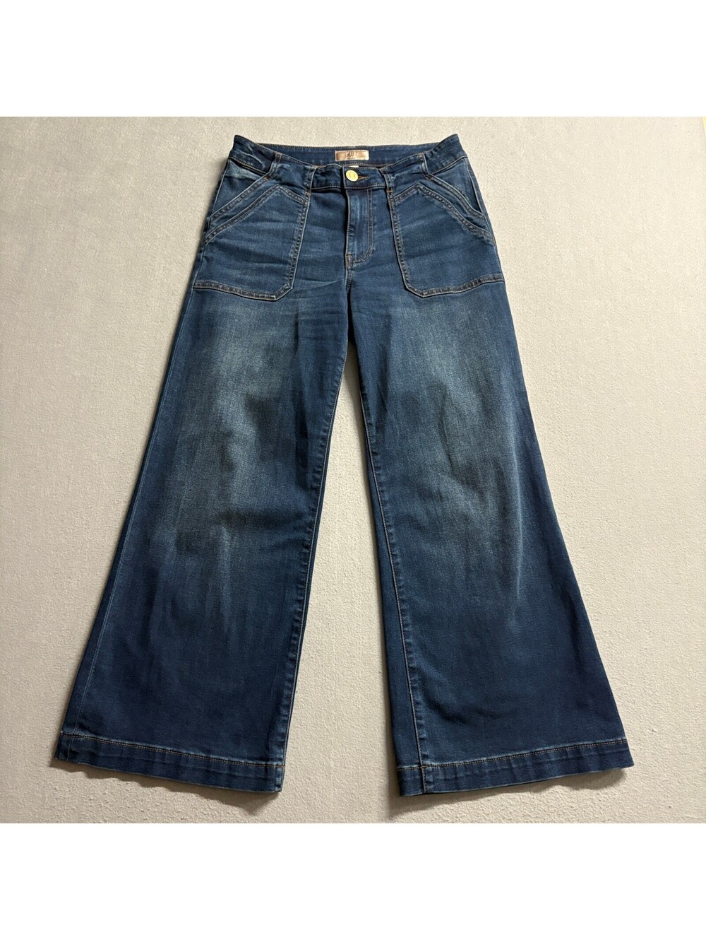 Kut from the Kloth Meg Wide Leg Jeans Womens Size 4 Blue Denim High Rise Stretch